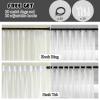 Off White Pinch Pleated Sheer Curtains & Drapes 90 Inches Long Thin Texture view 2