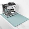 Rnivvi Silicone Coffee Mat, 16" x 24" Waterproof Raised Edge Coffee Bar Mats for Espresso Machine Station Accessories, Heat Resistant Dish Drying Pad for Kitchen Counter, Bar Decor Pad, Shadow Green view 1