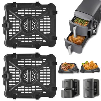 GWYSY Air Fryer Replacement Tray for Ninja SL401 SL451 DoubleStack XL 2-Basket, 2 Packs Air Fryer Grill Plate Tray Accessories, Dishwasher Safe