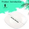 Blcculi 6 Pack Porcelain Dinner Plates, 10.5'', Square, White view 2