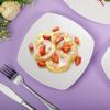 Blcculi 6 Pack Porcelain Dinner Plates, 10.5'', Square, White view 3