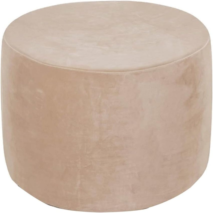 Ottoman Slipcovers Round Small/Medium/XX-Large/Large, Stretch Velvet Ottoman Cover 40/30/36/25/18/42/20, Storage Footstool Cover Slipcovers, Stool Pouf Furniture Protector Slipcover(#26,W39"xH18")