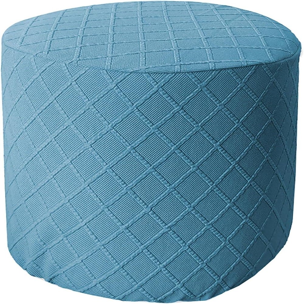 Ottoman Slipcovers Round Small/Medium/XX-Large/Large, Stretch Velvet Ottoman Cover 40/30/36/25/18/42/20, Storage Footstool Cover Slipcovers, Stool Pouf Furniture Protector Slipcover(#37,W14"xH17")