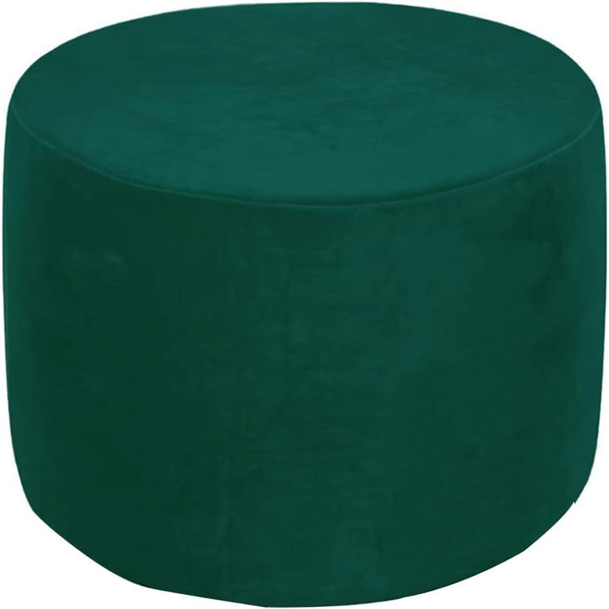 Ottoman Slipcovers Round Small/Medium/XX-Large/Large, Stretch Velvet Ottoman Cover 40/30/36/25/18/42/20, Storage Footstool Cover Slipcovers, Stool Pouf Furniture Protector Slipcover(#28,W24"xH18")
