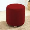Ottoman Slipcovers Round Small/Medium/XX-Large/Large, Stretch Velvet Ottoman Cover 40/30/36/25/18/42/20, Storage Footstool Cover Slipcovers, Stool Pouf Furniture Protector Slipcover(#24,W27"xH18") view 2
