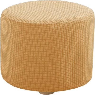 Ottoman Slipcovers Round Small/Medium/XX-Large/Large, Stretch Velvet Ottoman Cover 40/30/36/25/18/42/20, Storage Footstool Cover Slipcovers, Stool Pouf Furniture Protector Slipcover(#16,W14"xH14")