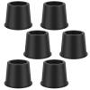 4/6Pcs Bed Riser 4 Inch Heavy Duty Round Riser Plastic Bed Lift Riser Sofa Couch Lift Riser Table Leg Riser in Height(6,black) view 1