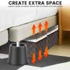 4/6Pcs Bed Riser 4 Inch Heavy Duty Round Riser Plastic Bed Lift Riser Sofa Couch Lift Riser Table Leg Riser in Height(6,black) view 4