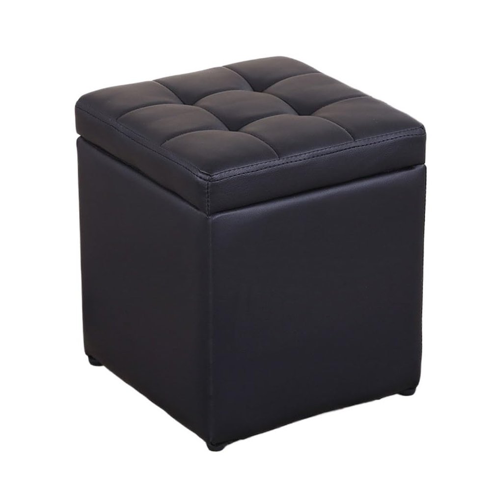 ONMYJFD Storage Stool Leather Pier, Doorstep Shoe Changing Storage Stool(D)