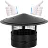 12Inch Chimney Cap,6/7/8/10 Inch Adjustable Stainless Steel Chimney Cap,304 Steel Round Rain Cover with Mesh Screen,Universal Cone Top Roof Cap for Wood/Oil Stove Vent,Weatherproof & Easy Installation view 1