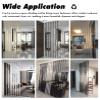 3' 4 Ft 5 6 7 8 9 10 Foot Tall Home Decoration Screens Post White with Adjustable Feet, Freestanding Detachable Wall Partition Room Divider Metal Slats, Drill-Free(10pack,H-255cm(8.4ft)) view 2