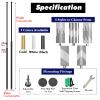 3' 4 Ft 5 6 7 8 9 10 Foot Tall Home Decoration Screens Post White with Adjustable Feet, Freestanding Detachable Wall Partition Room Divider Metal Slats, Drill-Free(10pack,H-255cm(8.4ft)) view 3