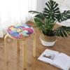 1/2/4 Pack Round Bar Stool Cushions,Round Chair Pads Non-Slip Kitchen Dining Seat Cushions High Stool Chair Cushion for Kitchen Chairs Indoor (Color 3, 34CM(4 Pack)) view 2
