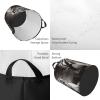 Black and White Tiger Laundry Basket Large Dirty Clothes Hamper with Handle Waterproof Collapsible Storage Organizer Bin Tall Laundry Hamper Toy Organizer for Home Storage Medium view 4