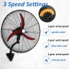 Dntum 22/27/31 Wall Mount Fan, 3 Blades Metal Wall Fan for Indoor, Home, Office and Shop, 3-Speed Oscillating Wall Mount Fan (55cm/22in) view 4