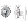 Dntum 16 Inch Electric Fan,Household Oscillating Wall Mounted Fan,Silent Industrial Fan, 3 Speed Settings, 60W view 4