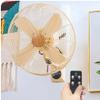 Dntum Indoor Swing Wall Fan with Remote Control - for Home Garage Office (Beige 14In) view 1
