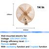 Dntum Indoor Swing Wall Fan with Remote Control - for Home Garage Office (Beige 14In) view 2