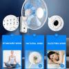 Dntum Wall Fan with Remote Control 3 Speeds Low Noise Timed Off Adjustable Tilt Wide Angle Airflow for Bedroom, Dormitory, Office (White) view 3