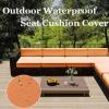 JACOJE Patio Cushion Covers 24x24/22/20 inch, Waterproof Outdoor Sofa Seat Cushion Covers Waterproof Outdoor Replacement Patio Cushion Slippers for Sectional Sofa, Wicker Chair(26,60 * 55 * 10CM) view 2