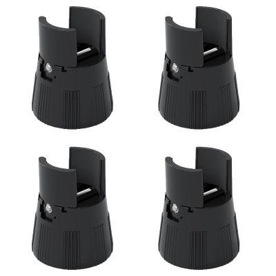 ACEFCXAUSVC Furniture Risers Adjustable Furniture Legs ABS Bed Risers Adds 5cm Height Heavy Duty Support Feet 4 Pcs Sofa Raisers, for Table Stools Couch Furniture(Black)