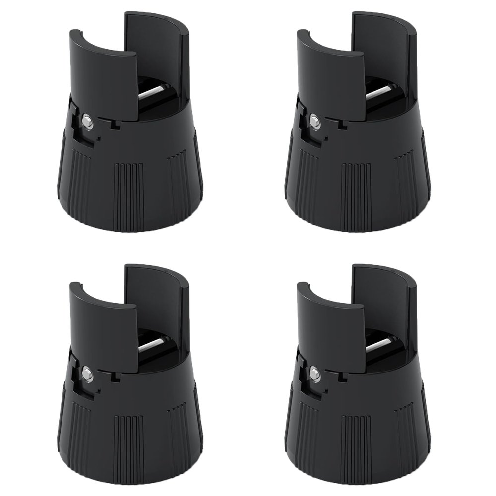 ACEFCXAUSVC Furniture Risers Adjustable Furniture Legs ABS Bed Risers Adds 5cm Height Heavy Duty Support Feet 4 Pcs Sofa Raisers, for Table Stools Couch Furniture(Black)