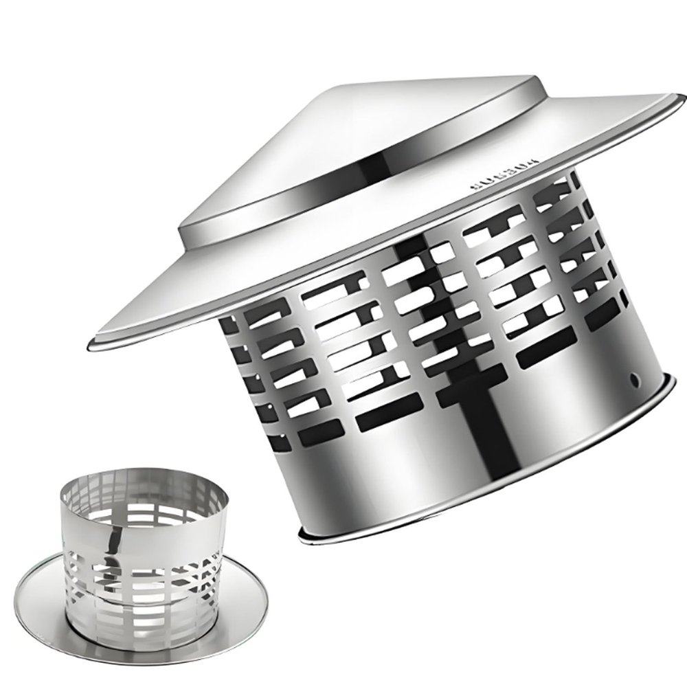 Chimney Cover 4.3/6.3/7.9/9.8/11.8in Round Roof Rain Chimney Cap304 Stainless Steel Stove Pipe Chimney CapChimney Flue Vent Cap for Weather-Proof(75mm/3in)