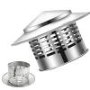 Chimney Cover 4.3/6.3/7.9/9.8/11.8in Round Roof Rain Chimney Cap304 Stainless Steel Stove Pipe Chimney CapChimney Flue Vent Cap for Weather-Proof(75mm/3in) view 1