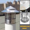 Chimney Cover 4.3/6.3/7.9/9.8/11.8in Round Roof Rain Chimney Cap304 Stainless Steel Stove Pipe Chimney CapChimney Flue Vent Cap for Weather-Proof(75mm/3in) view 3