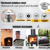 Chimney Cover 4.3/6.3/7.9/9.8/11.8in Round Roof Rain Chimney Cap304 Stainless Steel Stove Pipe Chimney CapChimney Flue Vent Cap for Weather-Proof(75mm/3in) view 4