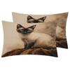 OEJVSU Siamese Cat Duvet Cover Set Bedding Sets for Boy Girl, Comforter Cover 3 Piece Cute Cat Soft Duvet Cover and Pillowcase, Printed Duver Cover Great Match with Any Home Decor, 90" x 90" view 4