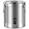 304 Stainless Steel Bucket with Faucet, Metal Food Canisters Container Home Insulation Brew Wine Beer Making Drum Storage Milk Can(20L) view 1