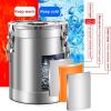 304 Stainless Steel Bucket with Faucet, Metal Food Canisters Container Home Insulation Brew Wine Beer Making Drum Storage Milk Can(20L) view 2