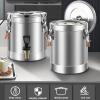 304 Stainless Steel Bucket with Faucet, Metal Food Canisters Container Home Insulation Brew Wine Beer Making Drum Storage Milk Can(20L) view 4
