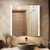 Blossom 30x32 LED Lighted Bathroom Medicine Mirror Cabinet - Recessed/Surface Mount with Anti-Fog, Adjustable Brightness, Lighted Medicine Cabinet Mirror for Storage & Makeup, Wall Mounted Storage view 1