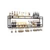 2-Tiers Liquor Floating Shelves Wine Rack Wall Mounted Pub Shelves for Liquor Bottles & Goblet Glasses Industrial Hanging Glass Holder for Home Pub Dining Room,Ideal for Home view 1
