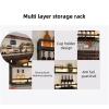 2-Tiers Liquor Floating Shelves Wine Rack Wall Mounted Pub Shelves for Liquor Bottles & Goblet Glasses Industrial Hanging Glass Holder for Home Pub Dining Room,Ideal for Home view 3