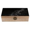 QMNLKH Wooden Box Wood Storage Box Trinket Box Dark Powder Printed Storage Boxes with Lids for Souvenirs And Jewelry view 1