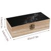 QMNLKH Wooden Box Wood Storage Box Trinket Box Dark Powder Printed Storage Boxes with Lids for Souvenirs And Jewelry view 2