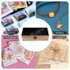 QMNLKH Wooden Box Wood Storage Box Trinket Box Dark Powder Printed Storage Boxes with Lids for Souvenirs And Jewelry view 4