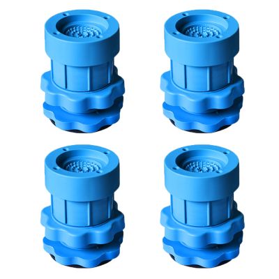 ACEFCXAUSVC Furniture Risers Adjustable Furniture Risers 4 Pcs Bed Raisers Support Up to 500kg Heavy Duty Support Legs Plastic Sofa Risers, Gray/Blue(Blue)
