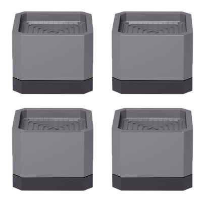 ACEFCXAUSVC Furniture Risers 4 Pcs Sofa Risers Plastic Furniture Raisers Support Up to 500kg Table Lifts Heavy Duty Support Feet Gray/Brown, Increased Device(Gray,7.5cm)