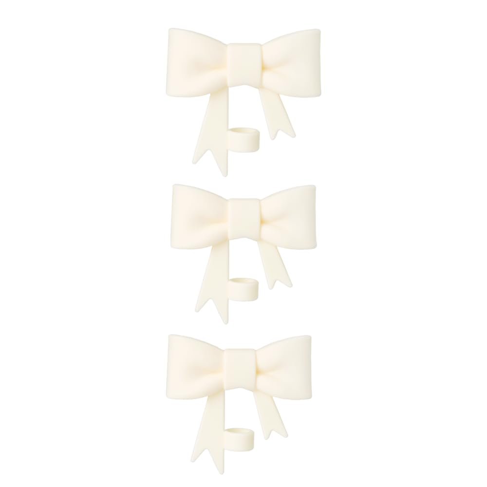10mm Bow Shape Straw Topper for Stanley Cup (3PCS Cream White)