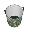 Blossom Symphony Print Round Laundry Hamper, Cute Storage Basket with Handles for Home Decor, Bedroom Decorate view 3