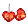 EleCharm Decorative Crystal Shower Curtain Hooks, Set of 12 Bling Red Heart Shape Hooks Rings Rust Resistant Steel for Bathroom Curtain Multi-Purpose (Red Transparent) view 2