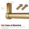 Oracra Closet Rod Heavy Duty Closet Rail Bracket with End Supports, 12 16 18 20 24 28 30 32 36 48 50 Inch Wardrobe Rod Holder for Hanging Clothes, Hanger Bar Dividers(Gold,51cm (20 in)) view 4