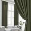 DUALIFE Olive Green Curtains 102 Inches Long 2 Panels Set, Room Darkening Blakcout Thermal Insulated Window Drapes for Living Room Bedroom 50 by 102 inch view 2