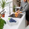3PCS Air Fryer Grill Rack, Stackable Grill Basket Stainless Steel Cooking Dehydrator Rack Supplies for Kitchen, Air Fryer Accessories, Includes Gripper Clip view 3