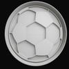2 PCS: Soccer/Football Stamp & Cutter Set/Polymer Clay/Cookie Cutter (2.50 Inches) view 2