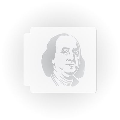 Benjamin Franklin Head 783-I428 Stencil (9 inch)